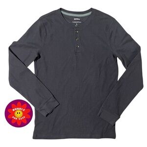 Sonoma L Charcoal Long Sleeve Henley